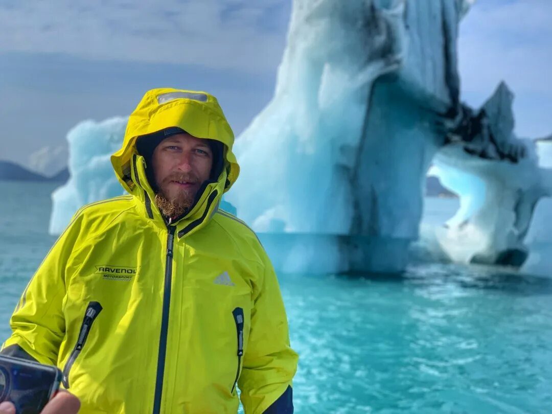 Anatoly Kazakevich during an ice expedition